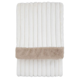 Luxury Faux Fur Throw Cream